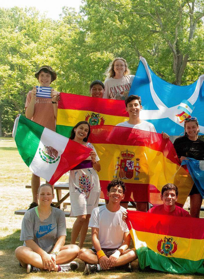 participants with flags
